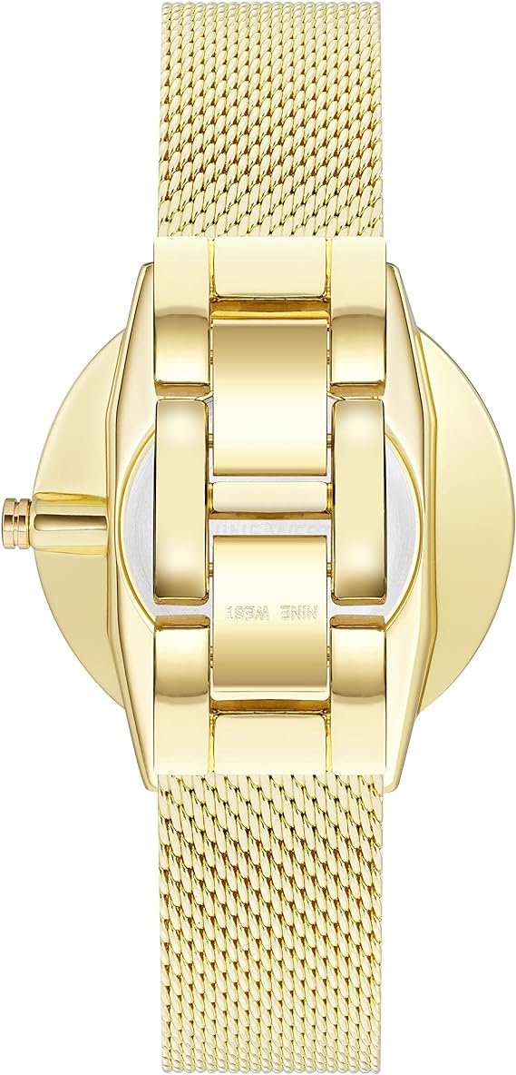 Nine West Women's Mesh Bracelet Watch Gold