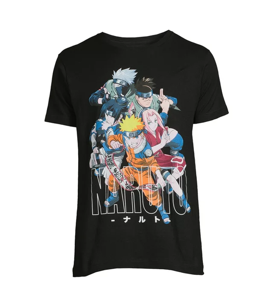 NARUTO MEN'S SHIRT BLACK