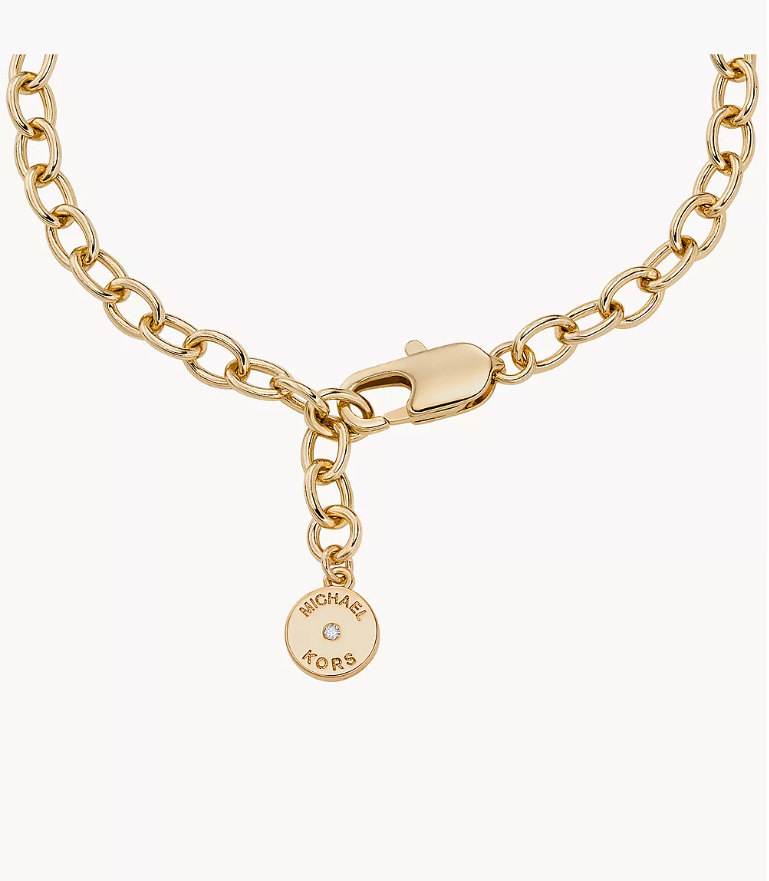 MK  Fashion Gold-Tone Brass Chain Bracelet