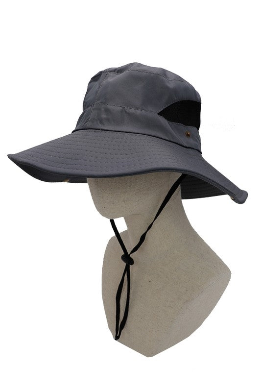 MEN'S HATS - Solid Color Mesh Detailed Outdoor Fisherman Hat