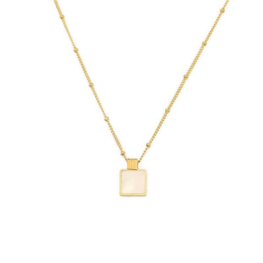 JEWELRY - 18K Gold Plated Shell Necklace