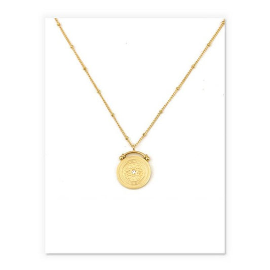 JEWELRY - 18k Gold Plated Sun Necklace