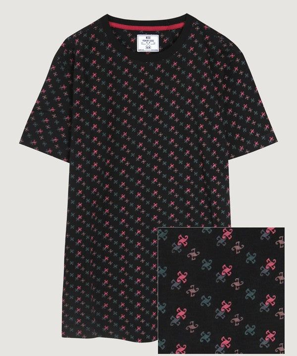 Baroque Print Crew - BLACK