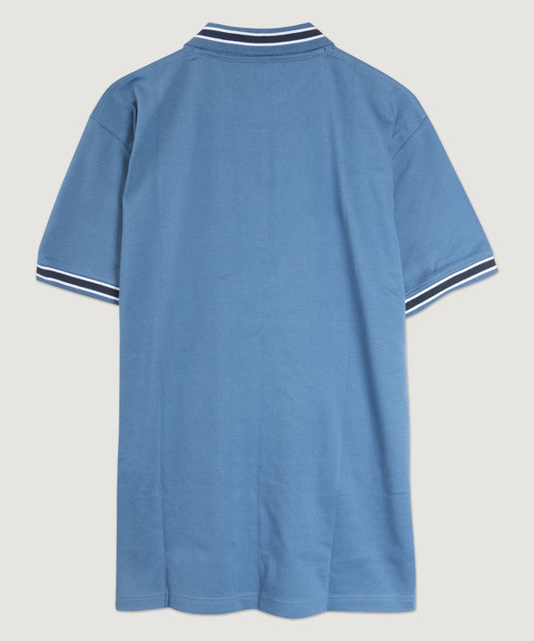 Tipped Collar Polo - STELLAR BLUE