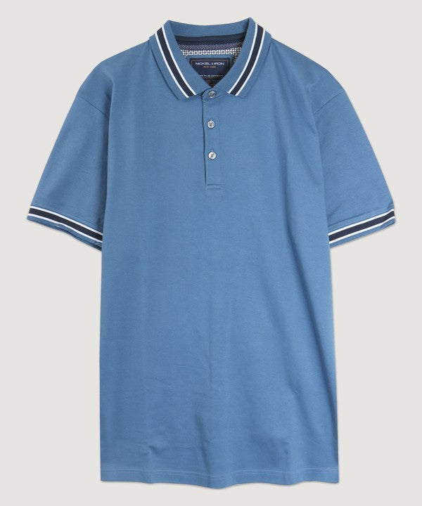 Tipped Collar Polo - STELLAR BLUE