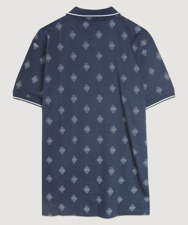 Geo Diamond Polo - SAILOR BLUE