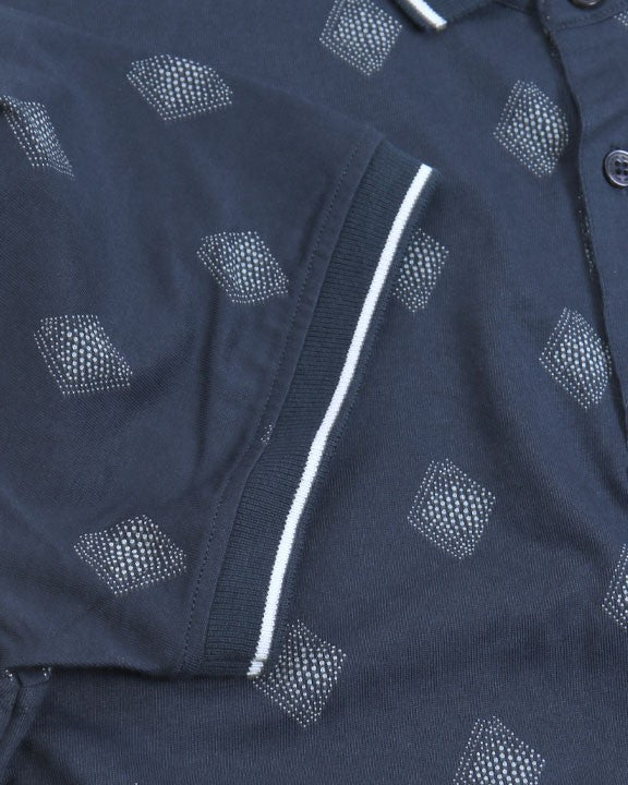 Geo Diamond Polo - SAILOR BLUE