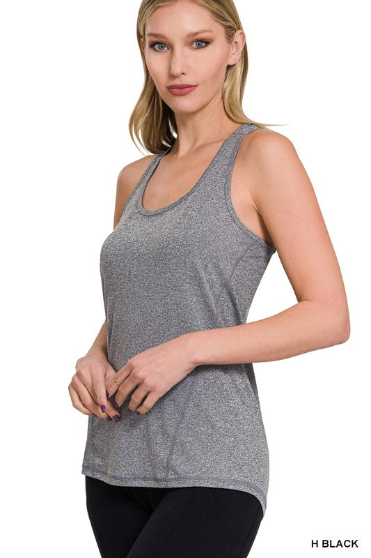 ATHLETIC MELANGE RACERBACK TANK TOP