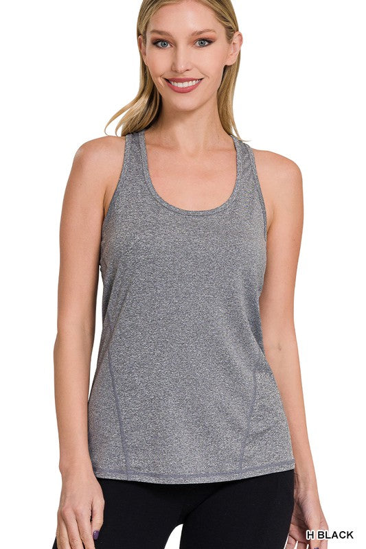 ATHLETIC MELANGE RACERBACK TANK TOP