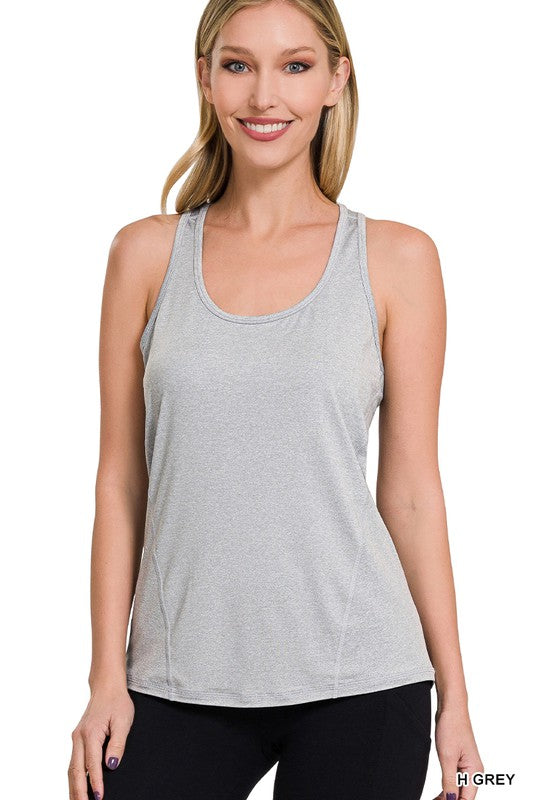 ATHLETIC MELANGE RACERBACK TANK TOP