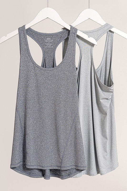 ATHLETIC MELANGE RACERBACK TANK TOP